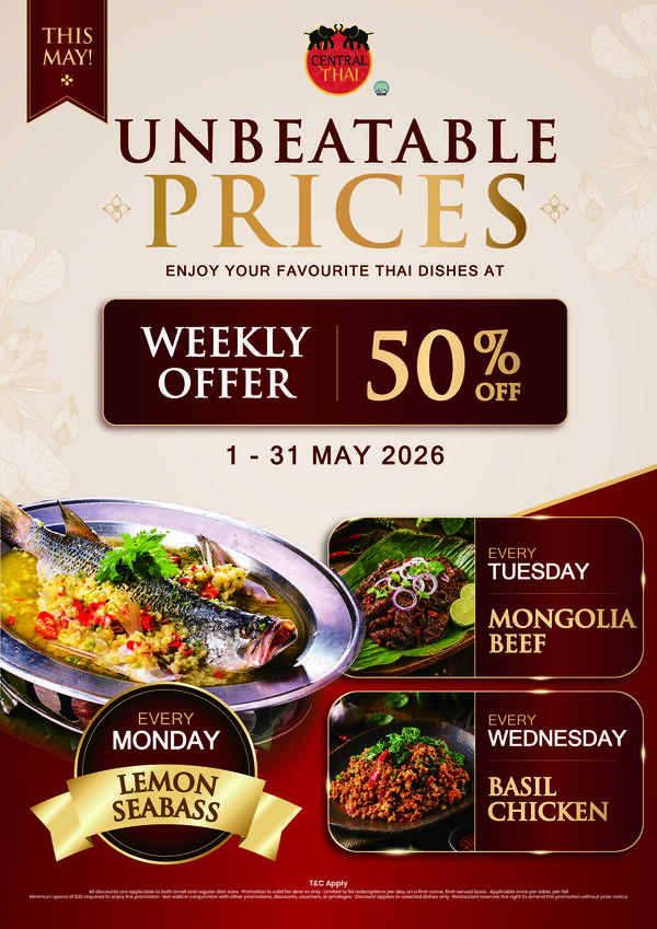 Central Thai May 2026 Unbeatable Prices – 50% OFF Weekly Offer